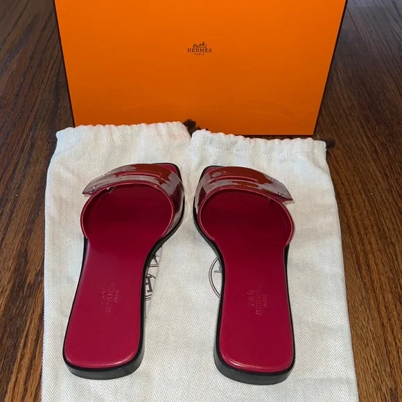 HERMES Calfskin View Sandals - Full Set 🧡 - Picture 6 of 7